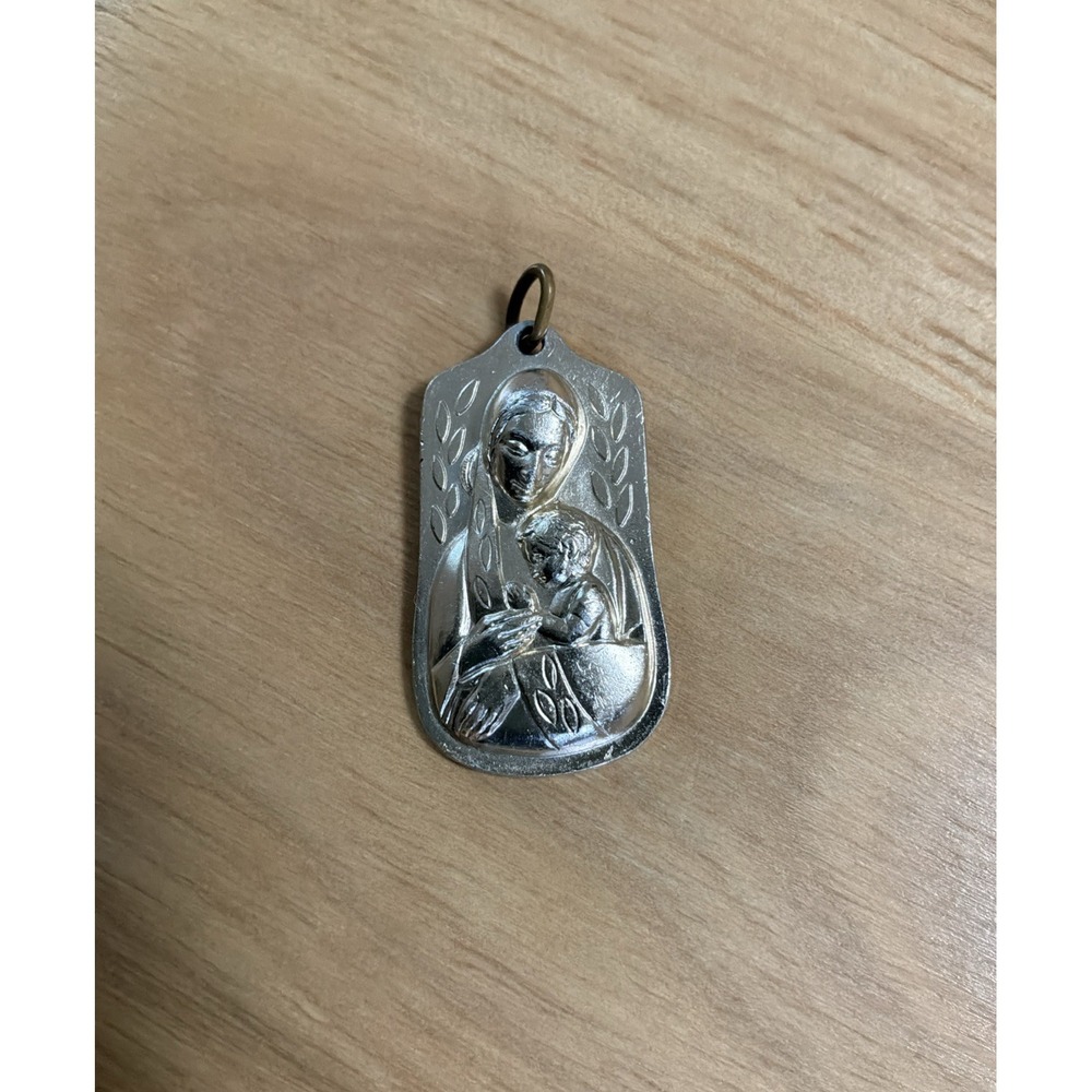 Mary & Jesus Double Sided Religious Catholic Pendant Charm
